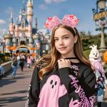 Pink Sequin Halloween Mouse Ears Headband