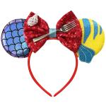 Mermaid Mouse Ears Headband with Sequin Bows