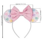 Pink Velvet Mouse Ears Bow Headband for Festivals