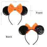 Orange Sequin Mouse Ears Headband for Halloween