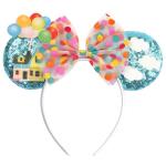 Blue Balloon Hut Sequin Mouse Ears Headband