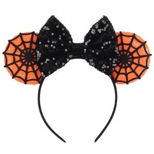Glitter Spider Web Mouse Ears Headband for All
