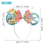 Blue Balloon Hut Sequin Mouse Ears Headband