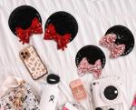 Glittery Mouse Ears Hair Bows Clips Pack
