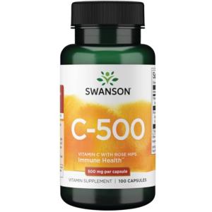 Swanson Vitamin C with Rose Hips 500mg Capsules