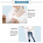 SWOGAA Extra Thick Disposable Rain Ponchos - 6 Pack