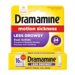 Dramamine Motion Sickness Relief - Less Drowsy, 16 Count