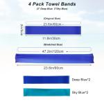 Towel Bands for Beach and Pool Chairs - 4 Pack