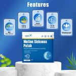 Hionfurt Motion Sickness Patches – 16ct Travel Pack