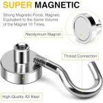 DIYMAG Heavy Duty Magnetic Hooks - 20 Pack