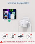 2 Pack European Travel Plug Adapter with USB Ports