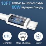 Fast Charging 10FT USB-C Cable & Charger Block