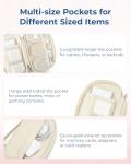 BAGSMART Compact Travel Cable Organizer - Beige