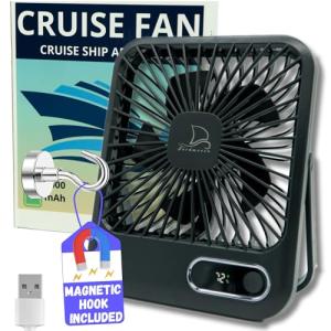 Cruise Cabin Fan with Magnetic Hook and Timer