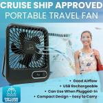 Cruise Cabin Fan with Magnetic Hook and Timer