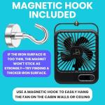 Cruise Cabin Fan with Magnetic Hook and Timer