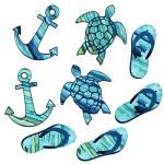 Cruise Door Magnets Set with Nautical Designs