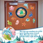 12 Pcs Ocean-Themed Magnetic Cruise Door Decor
