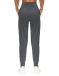 Womens Athletic Joggers with Pockets - Dark Grey