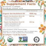 Organic Sea Buckthorn Oil Softgels for Health