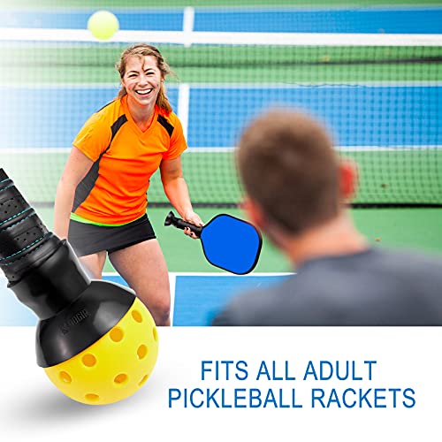 QOGIR Pickleball Ball Retriever: Easy Pickleball Ball Accessory to Pick Up Pickleball Balls Without Bending Over, Attaches to Pickleball Paddle Bottom, Fits Any Pickleball Paddles, Black