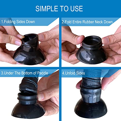 QOGIR Pickleball Ball Retriever: Easy Pickleball Ball Accessory to Pick Up Pickleball Balls Without Bending Over, Attaches to Pickleball Paddle Bottom, Fits Any Pickleball Paddles, Black