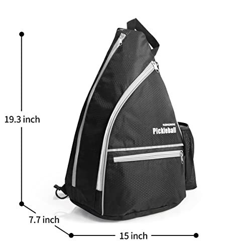 Adjustable Pickleball Backpack with Upgraded Capacity - Black