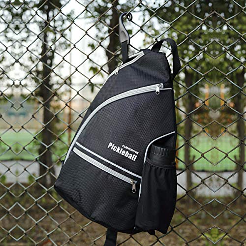 Adjustable Pickleball Backpack with Upgraded Capacity - Black