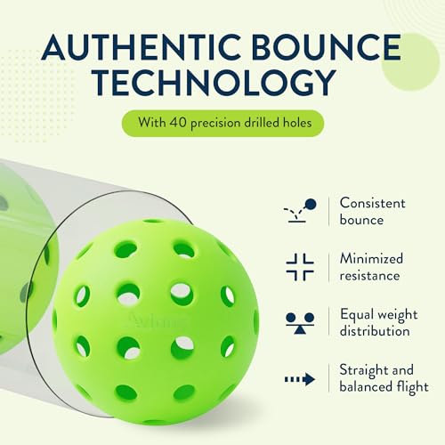 Professional USAPA Approved Pickleball Ball Set - Outdoor Courts (6 Pack)