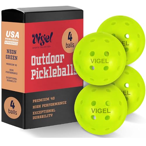 Premium Outdoor Pickleball Balls - Set of 4