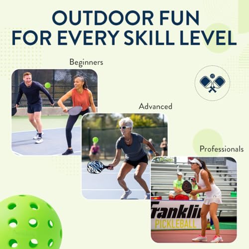 Professional USAPA Approved Pickleball Ball Set - Outdoor Courts (6 Pack)