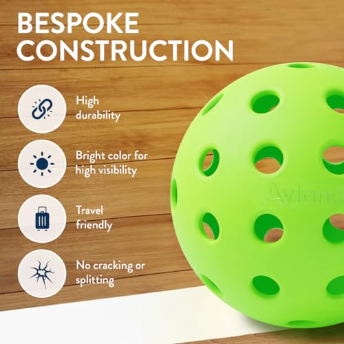 Professional USAPA Approved Pickleball Ball Set - Outdoor Courts (6 Pack)