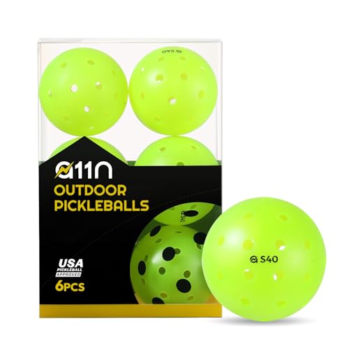 A11N S40 Pickleball Balls - USAPA Approved, 6-Pack