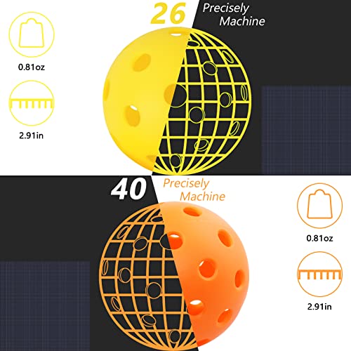 Supaper Pickleball Balls - Performance Indoor/Outdoor Pickleballs