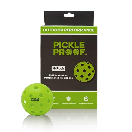 Pickle Proof - Performance Outdoor Pickleballs (6-Pack)