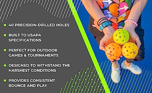 Pickle Proof - Performance Outdoor Pickleballs (6-Pack)