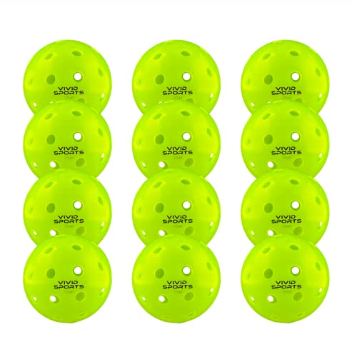 Vivid Sports Pickleballs - Approved & Tournament-ready (12 pack)