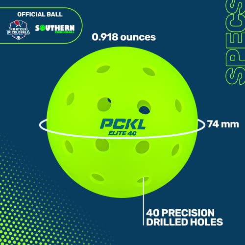 PCKL Elite 40 Pickleball Balls | Tournament Essential | 4-Pack