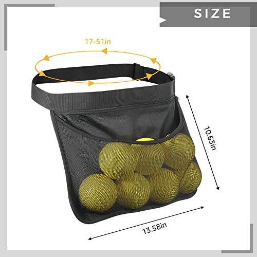 Adjustable Pickleball Waist Bag with Ball Holder