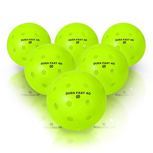 Dura Fast 40 Outdoor Pickleballs | USAPA Approved (Neon, 12 Pack)