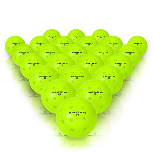 Dura Fast 40 Outdoor Pickleballs | USAPA Approved (Neon, 12 Pack)