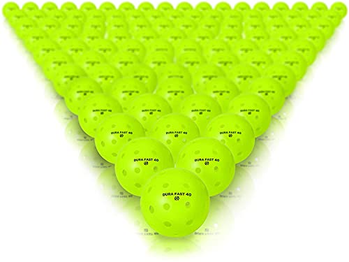 Dura Fast 40 Outdoor Pickleballs | USAPA Approved (Neon, 12 Pack)
