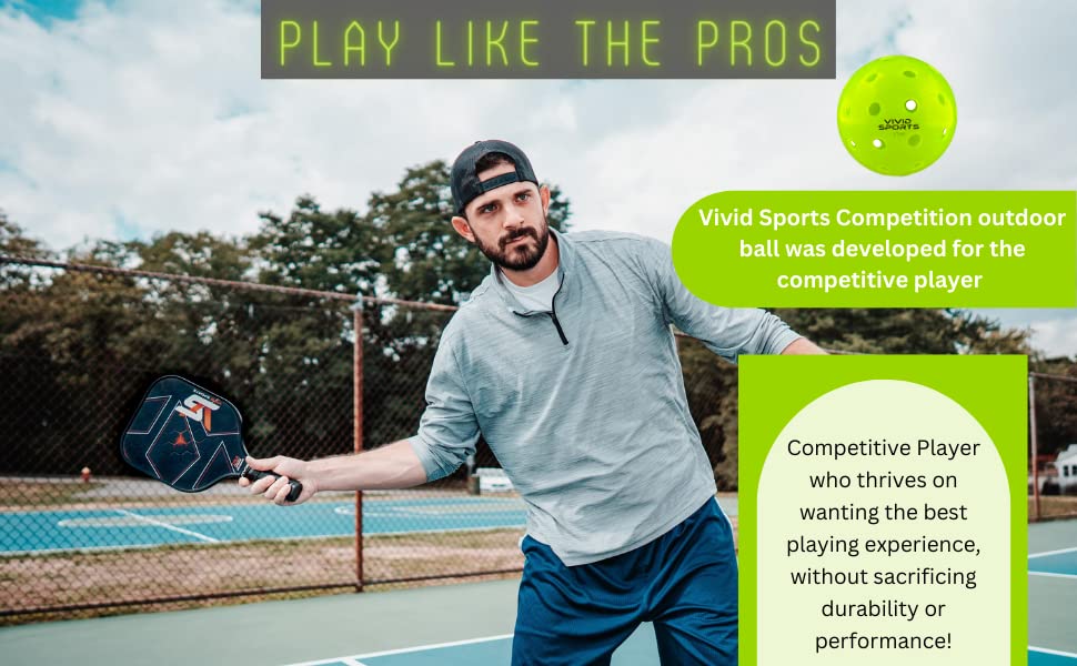 Vivid Sports Pickleballs - Approved & Tournament-ready (12 pack)