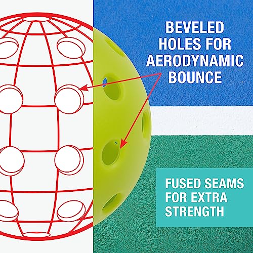 Official Outdoor Pickleballs: FILA Accessories, 40 Holes, Pack of 4