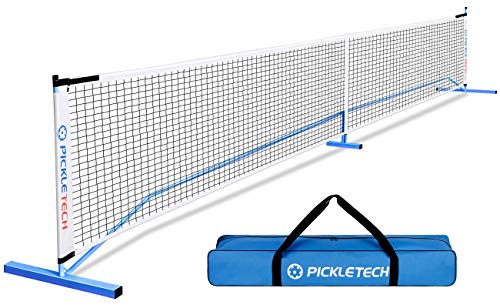 PICKLETECH Portable Pickleball Net Outdoor 22FT (Blue)