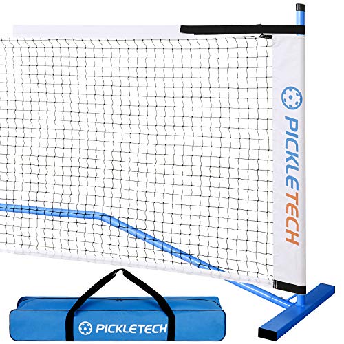 PICKLETECH Portable Pickleball Net Outdoor 22FT (Blue)