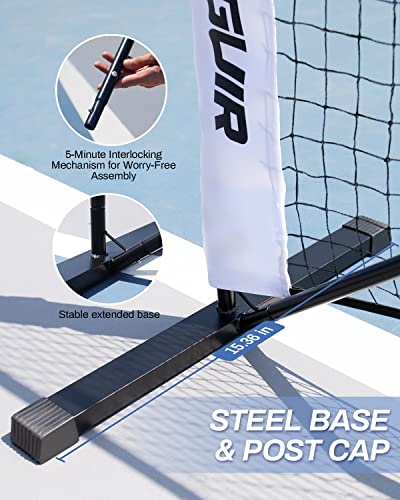 Vinsguir Portable Pickleball Net - 22ft USA Regulation Size