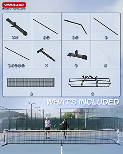 Vinsguir Portable Pickleball Net - 22ft USA Regulation Size
