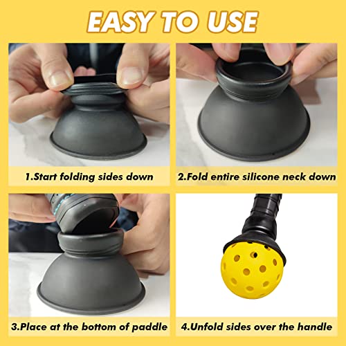 Pickleball Ball Retriever, Silicone Pickleball Accessory, Pack of 4