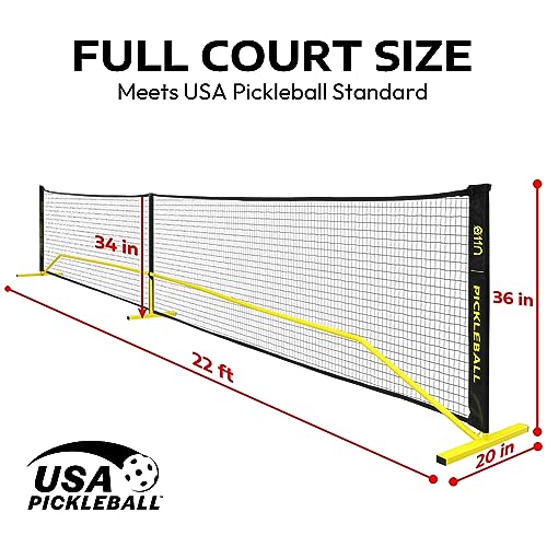 Portable Pickleball Net System - 22ft Regulation Size